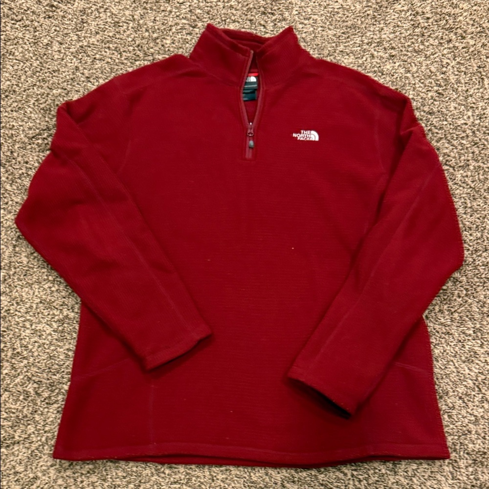 The North Face Men's Deep Red Zip-Up Sweater